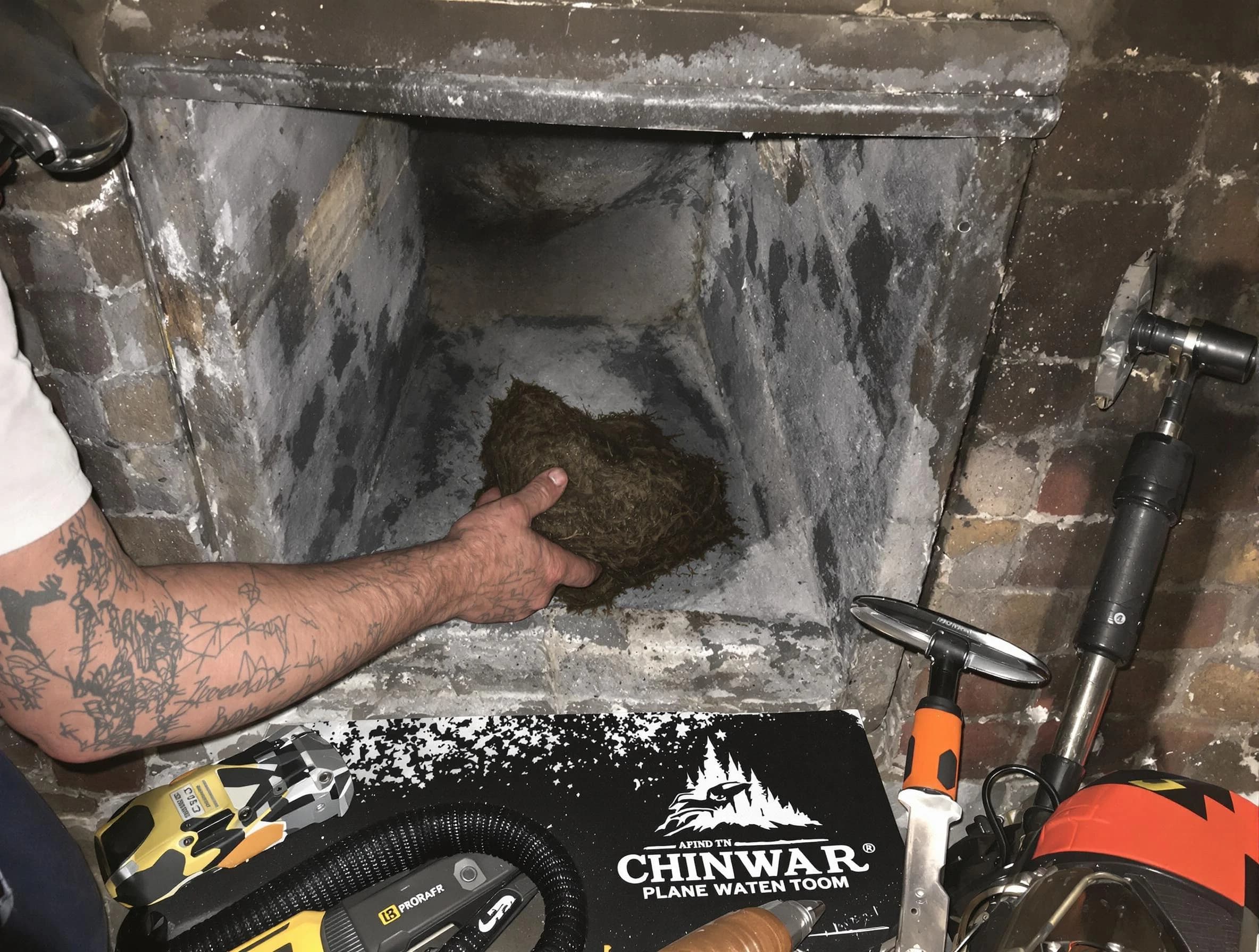 Blanchard Chimney Sweep safely removing debris and screening chimney in Blanchard, OK