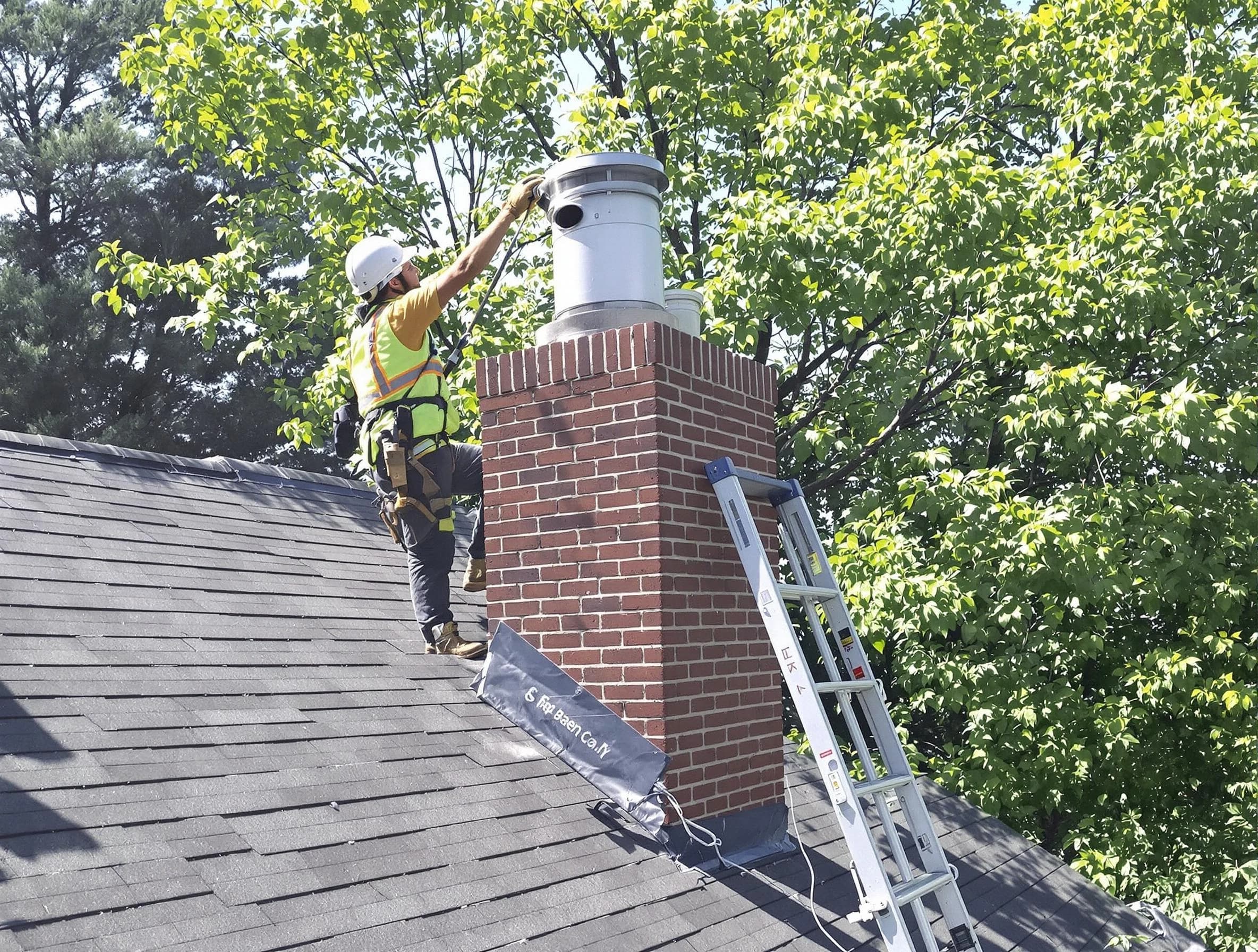 Chimney liner inspection by Blanchard Chimney Sweep in Blanchard, OK