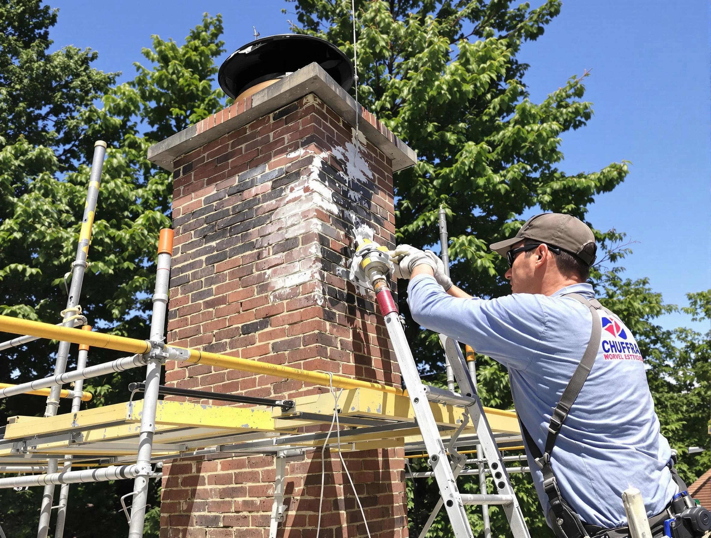 Structural chimney repair by Blanchard Chimney Sweep in Blanchard, OK