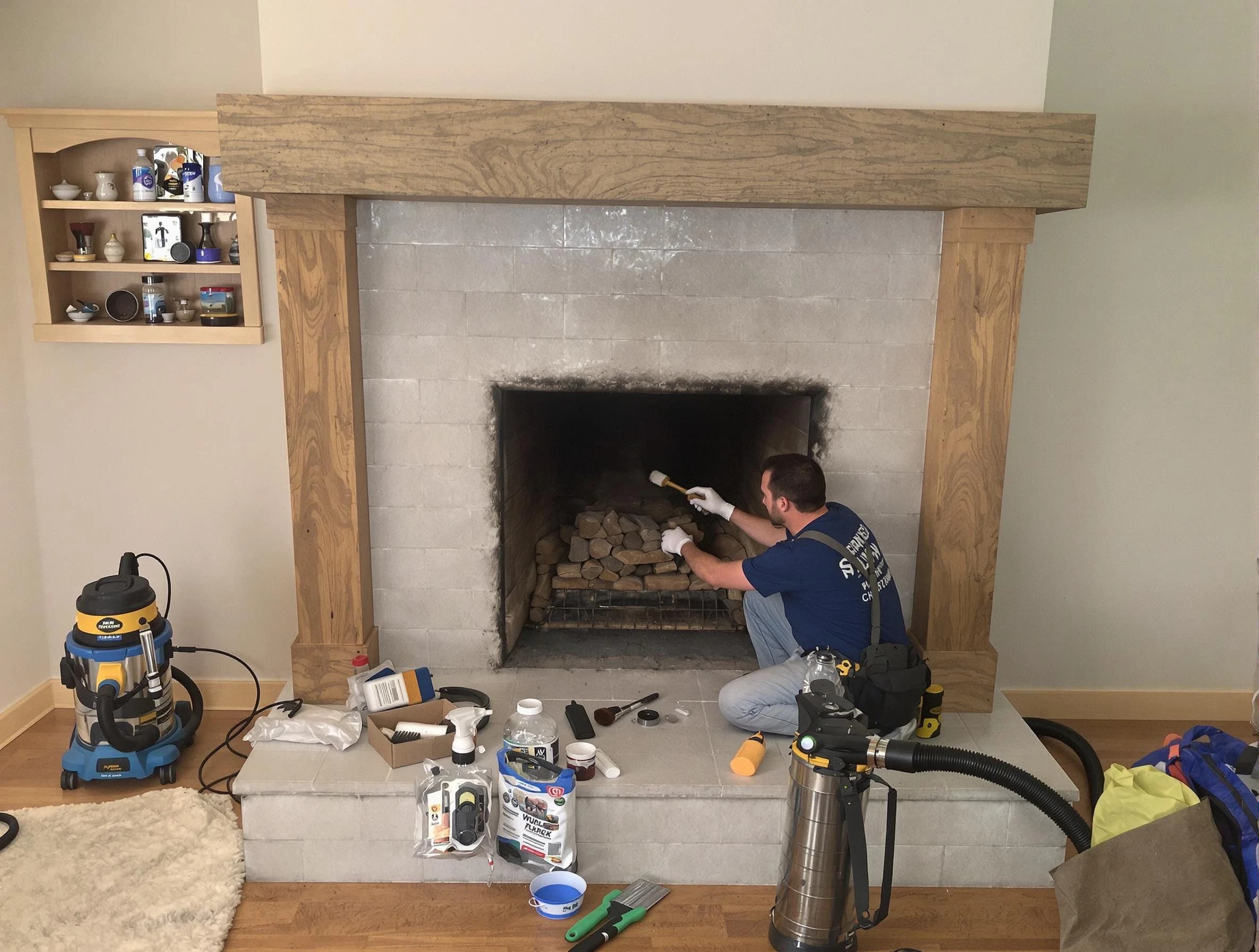Detailed creosote removal process by Blanchard Chimney Sweep in Blanchard, OK