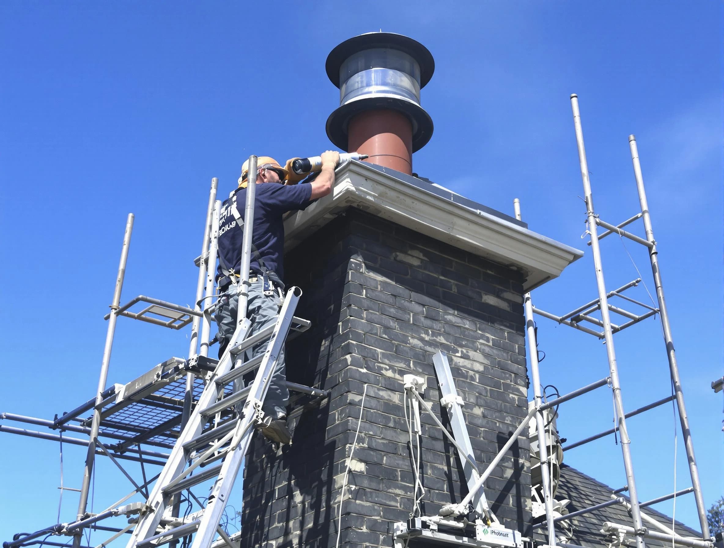 Sturdy chimney crown finished by Blanchard Chimney Sweep in Blanchard, OK