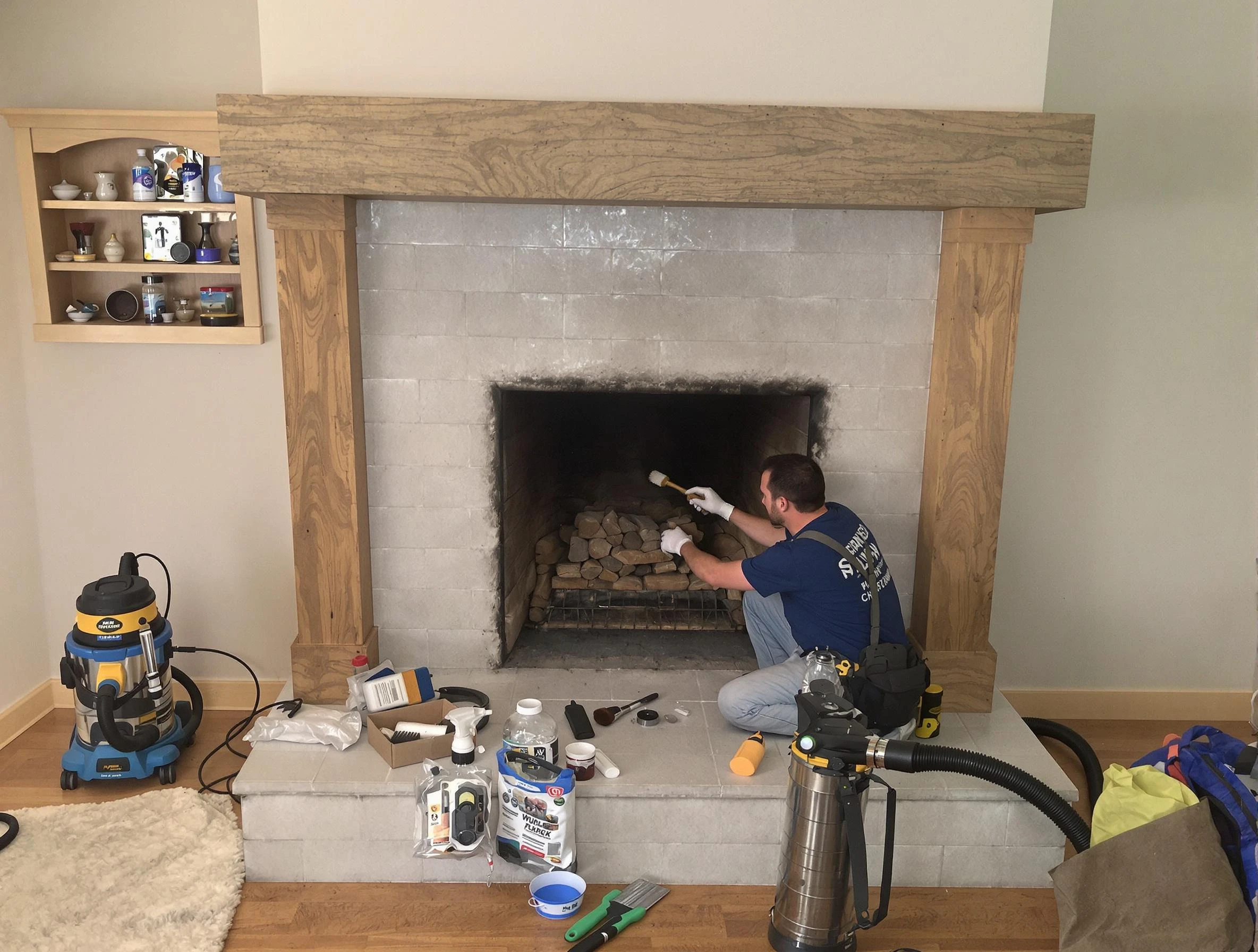 Detailed creosote removal process by Blanchard Chimney Sweep in Blanchard, OK